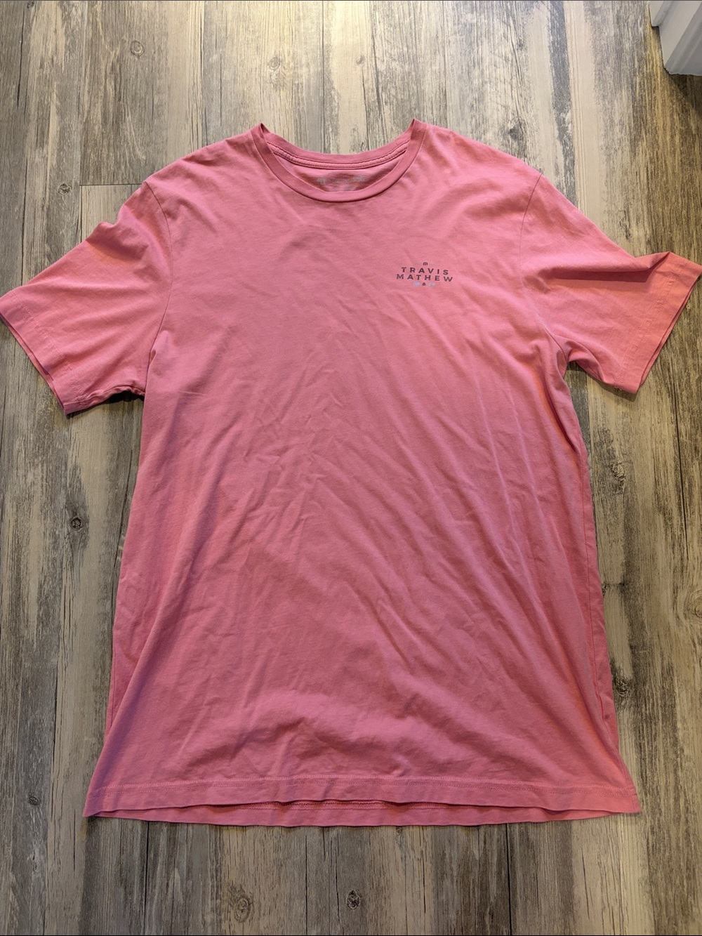 Travis Mathew Salmon Pink Crewneck Tee